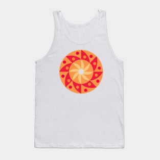 Geometric Flower Pattern Tank Top